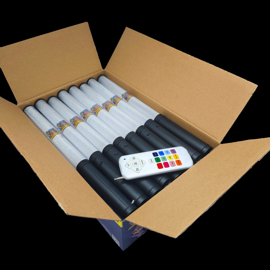 LED Ultra Glow Wand - 50 Pack w/ Sync remote
