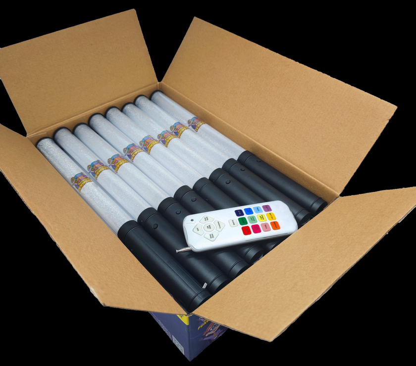 LED Ultra Glow Wand - 50 Pack w/ Sync remote