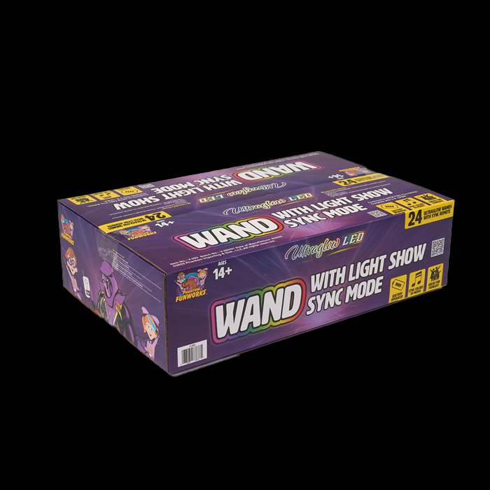 LED Ultra Glow Wand - 24 Pack w/ Sync remote