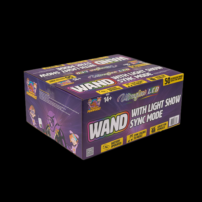 LED Ultra Glow Wand - 50 Pack w/ Sync remote