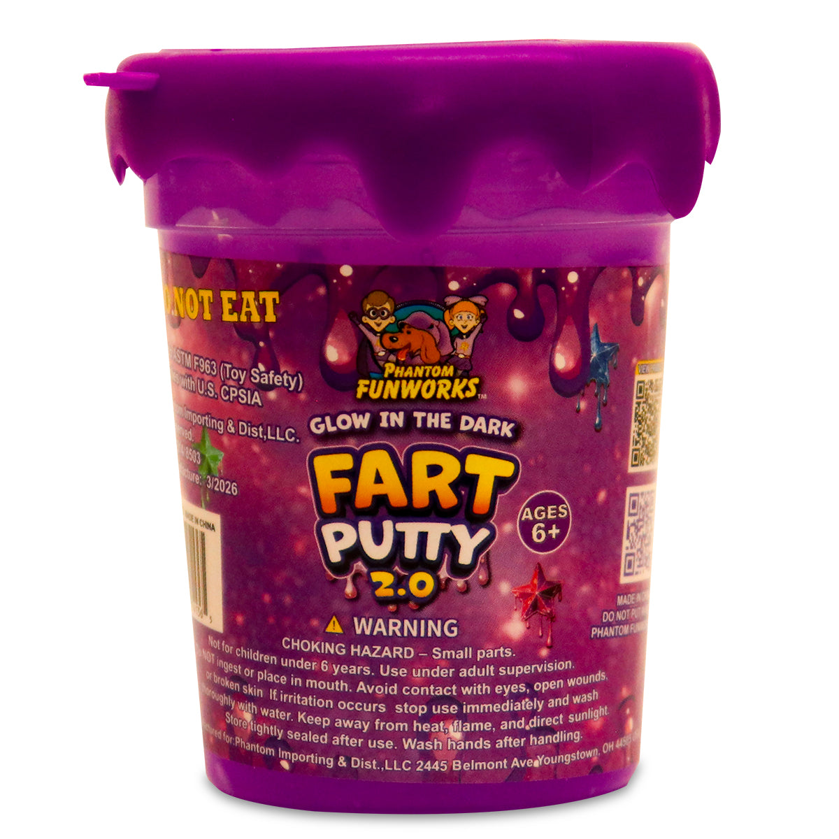 GLOW IN THE DARK FART PUTTY 2.0 PURPLE