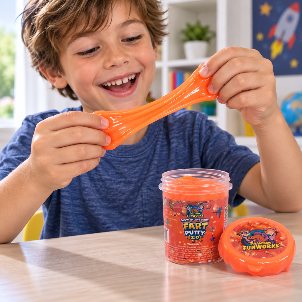 GLOW IN THE DARK FART PUTTY 2.0 ORANGE