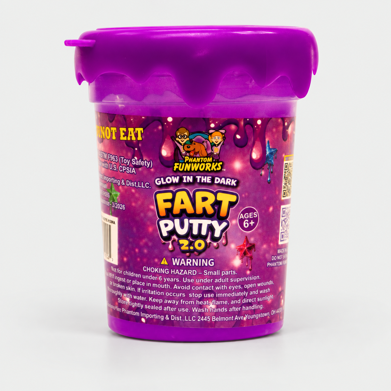 GLOW IN THE DARK FART PUTTY 2.0 PURPLE