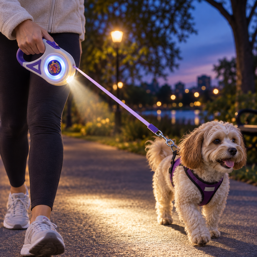 Ultra Glow Retractable Leash